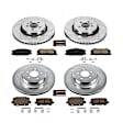 4-Wheel Set Power Stop&reg; K7051 Front and Rear Z23 Daily Carbon-Fiber Ceramic Brake Pad and Drilled & Slotted Rotor Kit