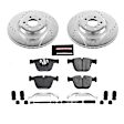 2012 BMW 750Li xDrive - Rear Brake Disc and Pad Kit, Silver zinc-plated, Cross-drilled and Slotted, 5 Lugs, 370 mm, Carbon Fiber Ceramic, 4.4L 8Cyl, Z23 Evolution Sport Series