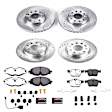 2016 Audi A3 - Front and Rear Brake Disc and Pad Kit, Cross-drilled and Slotted, 5 Lugs, 272 mm, Carbon Fiber Ceramic, 2.0L 4Cyl, Z23 Evolution Sport Series