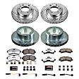 2017 Mercedes Benz Sprinter 3500 - Front and Rear Brake Disc and Pad Kit, Cross-drilled and Slotted, 6 Lugs, 300 mm, Carbon Fiber Ceramic, With Dual Rear Wheels (DRW), 3.0L 6Cyl, Z36 Extreme Truck And Tow