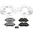 K7145-36 Rear Brake Disc and Pad Kit, Silver zinc-plated, Cross-drilled and Slotted, 5 Lugs, 308 mm, Carbon Fiber Ceramic, Z36 Extreme Truck And Tow