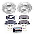 K7217 Front Brake Disc and Pad Kit, Zinc-Plated, Cross-drilled and Slotted, 4 Lugs, 229.6 mm, Carbon Fiber Ceramic, Z23 Evolution Sport Series