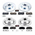 4-Wheel Set Power Stop&reg; K7228 Front and Rear Z23 Daily Carbon-Fiber Ceramic Brake Pad and Drilled & Slotted Rotor Kit