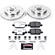 K7289-26 Rear Brake Disc and Pad Kit, Silver zinc-plated, Cross-drilled and Slotted, 5 Lugs, 315.2 mm, Carbon Fiber Ceramic, Z26 Street Warrior Carbon-Fiber Ceramic Series
