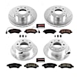 K7310 Rear Brake Disc and Pad Kit, Silver zinc-plated, Cross-drilled and Slotted, 5 Lugs, 279.9 mm, Carbon Fiber Ceramic, Z23 Evolution Sport Series