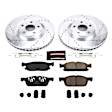 K7321 Front Brake Disc and Pad Kit, Cross-drilled and Slotted 5 Lugs 316 mm Carbon Fiber Ceramic Z23 Evolution Sport Series
