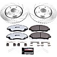K7352-36 Front Brake Disc and Pad Kit, Cross-drilled and Slotted 5 Lugs 320 mm Carbon Fiber Ceramic Z36 Extreme Truck And Tow