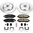 K7352 Front Brake Disc and Pad Kit, Cross-drilled and Slotted 5 Lugs 320 mm Carbon Fiber Ceramic Z23 Evolution Sport Series