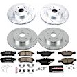 4-Wheel Set Power Stop&reg; K7357 Front and Rear Z23 Daily Carbon-Fiber Ceramic Brake Pad and Drilled & Slotted Rotor Kit