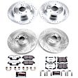 2016 Hyundai Genesis - Front and Rear Brake Disc and Pad Kit, Cross-drilled and Slotted, 5 Lugs, 314 mm, Carbon Fiber Ceramic, 5.0L 8Cyl, Z26 Street Warrior Carbon-Fiber Ceramic Series