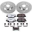 K7400-36 Front Brake Disc and Pad Kit, Silver zinc-plated, Cross-drilled and Slotted, 5 Lugs, 300 mm, Carbon Fiber Ceramic, Z36 Extreme Truck And Tow