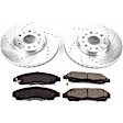 2017 GMC Acadia - Front Brake Disc and Pad Kit, Cross-drilled and Slotted, 6 Lugs, 321.2 mm, Carbon Fiber Ceramic, 2.5L 4Cyl, Z23 Evolution Sport Series