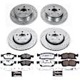 2018 Jeep Grand Cherokee - Front and Rear Brake Disc and Pad Kit, Silver zinc-plated, Cross-drilled and Slotted, 5 Lugs, 330 mm, Carbon Fiber Ceramic, 3.6L 6Cyl, Z36 Extreme Truck And Tow