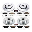 4-Wheel Set Power Stop&reg; K7416 Front and Rear Z23 Daily Carbon-Fiber Ceramic Brake Pad and Drilled & Slotted Rotor Kit
