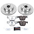 K7430-26 Rear Brake Disc and Pad Kit, Silver zinc-plated, Cross-drilled and Slotted, 5 Lugs, 344.7 mm, Carbon Fiber Ceramic, Z26 Street Warrior Carbon-Fiber Ceramic Series