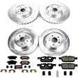 2017 Mercedes Benz GLS550 - Front and Rear Brake Disc and Pad Kit, Cross-drilled and Slotted, 5 Lugs, 345 mm, Carbon Fiber Ceramic, 4.7L 8Cyl, Z23 Evolution Sport Series