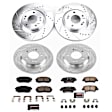 4-Wheel Set Power Stop&reg; K7523 Front and Rear Z23 Daily Carbon-Fiber Ceramic Brake Pad and Drilled & Slotted Rotor Kit