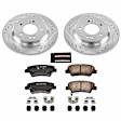 K7524 Rear Brake Disc and Pad Kit, Cross-drilled and Slotted 5 Lugs 284 mm Carbon Fiber Ceramic Z23 Evolution Sport Series