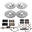 2018 Audi A6 Quattro - Front and Rear Brake Disc and Pad Kit, Cross-drilled and Slotted, 5 Lugs, Carbon Fiber Ceramic, With 345mm front rotors and 4 piston front calipers, 3.0L 6Cyl, Z23 Evolution Sport Series