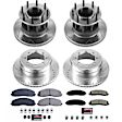 4-Wheel Set Power Stop&reg; K7572 Front and Rear Z23 Daily Carbon-Fiber Ceramic Brake Pad and Drilled & Slotted Rotor Kit