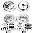 2016 Land Rover LR4 - Front and Rear Brake Disc and Pad Kit, Cross-drilled and Slotted, 5 Lugs, 350 mm, Carbon Fiber Ceramic, Z36 Extreme Truck And Tow
