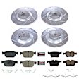 2017 Volvo S90 - Front and Rear Brake Disc and Pad Kit, Cross-drilled and Slotted, 5 Lugs, 320 mm, Carbon Fiber Ceramic, 2.0L 4Cyl, Z23 Evolution Sport Series