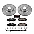 2011 Land Rover LR4 - Front Brake Disc and Pad Kit, Silver zinc-plated, Cross-drilled and Slotted, 5 Lugs, 360 mm, Carbon Fiber Ceramic, 5.0L 8Cyl, Z23 Evolution Sport Series