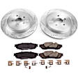 K7740 Rear Brake Disc and Pad Kit, Cross-drilled and Slotted 5 Lugs 338 mm Carbon Fiber Ceramic Z23 Evolution Sport Series
