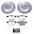 2018 Volvo S90 - Rear Brake Disc and Pad Kit, Cross-drilled and Slotted 5 Lugs 320 mm Carbon Fiber Ceramic Z36 Extreme Truck And Tow