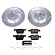 2017 Volvo S90 - Rear Brake Disc and Pad Kit, Silver zinc-plated, Cross-drilled and Slotted, 5 Lugs, 320 mm, Carbon Fiber Ceramic, With Front Disc, With Rear Disc, Vented Rear Rotor, 320mm Rear Brake Rotor, With 320mm Rear Rotor, 2.0L 4Cyl, Z23 Evolution