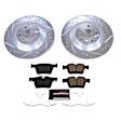 2021 Volvo S90 - Rear Brake Disc and Pad Kit, Cross-drilled and Slotted 5 Lugs 320 mm Carbon Fiber Ceramic Z23 Evolution Sport Series