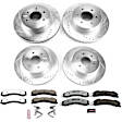 2017 Nissan Titan XD - Front and Rear Brake Disc and Pad Kit, Cross-drilled and Slotted, 6 Lugs, 359.7 mm, Carbon Fiber Ceramic, 5.0L 8Cyl, Z36 Extreme Truck And Tow