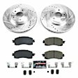K7891 Front Brake Disc and Pad Kit, Cross-drilled and Slotted 5 Lugs 277 mm Carbon Fiber Ceramic Z23 Evolution Sport Series