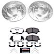 K7893-36 Front Brake Disc and Pad Kit, Zinc-Plated, Cross-drilled and Slotted, 5 Lugs, 280.5 mm, Carbon Fiber Ceramic, Z36 Extreme Truck And Tow
