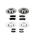 4-Wheel Set Power Stop&reg; K789 Front and Rear Z23 Daily Carbon-Fiber Ceramic Brake Pad and Drilled & Slotted Rotor Kit