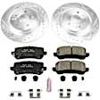 K7903 Rear Brake Disc and Pad Kit, Zinc-Plated, Cross-drilled and Slotted, 5 Lugs, 329.7 mm, Carbon Fiber Ceramic, Z23 Evolution Sport Series