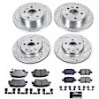 4-Wheel Set Power Stop&reg; K7907 Front and Rear Z23 Daily Carbon-Fiber Ceramic Brake Pad and Drilled & Slotted Rotor Kit