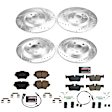 2018 BMW X1 - Front and Rear Brake Disc and Pad Kit, Cross-drilled and Slotted, 5 Lugs, 299.9 mm, Carbon Fiber Ceramic, 2.0L 4Cyl, Z23 Evolution Sport Series