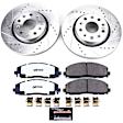 K7940-36 Front Brake Disc and Pad Kit, Cross-drilled and Slotted, 5 Lugs, 330 mm, Carbon Fiber Ceramic, Z36 Extreme Truck And Tow
