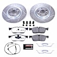 K7991-36 Front Brake Disc and Pad Kit, Zinc-Plated, Cross-drilled and Slotted, 5 Lugs, 325.3 mm, Carbon Fiber Ceramic, Z36 Extreme Truck And Tow