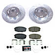 K8007 Front Brake Disc and Pad Kit, Cross-drilled and Slotted 5 Lugs 280 mm Carbon Fiber Ceramic Z23 Evolution Sport Series