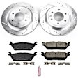 K8030 Rear Brake Disc and Pad Kit, Cross-drilled and Slotted 6 Lugs 335.28 mm Carbon Fiber Ceramic Z23 Evolution Sport Series