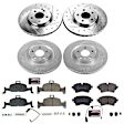 K8053 Front and Rear Brake Disc and Pad Kit, Cross-drilled and Slotted, 5 Lugs, 330 mm, Carbon Fiber Ceramic, Z23 Evolution Sport Series
