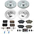 K8072 Front and Rear Brake Disc and Pad Kit, Cross-drilled and Slotted, 5 Lugs, 342.3 mm, Carbon Fiber Ceramic, Z23 Evolution Sport Series