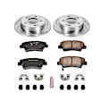 4-Wheel Set Power Stop&reg; K8163 Front and Rear Z23 Daily Carbon-Fiber Ceramic Brake Pad and Drilled & Slotted Rotor Kit