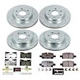 2022 Cadillac Escalade - Front and Rear Brake Disc and Pad Kit, Cross-drilled and Slotted, 6 Lugs, 345.2 mm, Carbon Fiber Ceramic, 6.2L 8Cyl, Z36 Extreme Truck And Tow