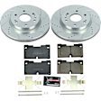 2023 Chevrolet Silverado 1500 - Front Brake Disc and Pad Kit, Silver zinc-plated, Cross-drilled and Slotted, 6 Lugs, 342.9 mm, Carbon Fiber Ceramic, 3.0L 6Cyl, Z23 Evolution Sport Series
