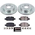 2023 GMC Yukon - Rear Brake Disc and Pad Kit, Silver zinc-plated, Cross-drilled and Slotted, 6 Lugs, 345.2 mm, Carbon Fiber Ceramic, 6.2L 8Cyl, Z23 Evolution Sport Series