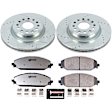 K8183-36 Front Brake Disc and Pad Kit, Cross-drilled and Slotted 6 Lugs 378 mm Carbon Fiber Ceramic Z36 Extreme Truck And Tow