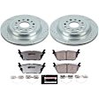 2021 Ram 1500 - Rear Brake Disc and Pad Kit, Silver zinc-plated, Cross-drilled and Slotted, 6 Lugs, 374.9 mm, Carbon Fiber Ceramic, 3.0L 6Cyl, Z36 Extreme Truck And Tow